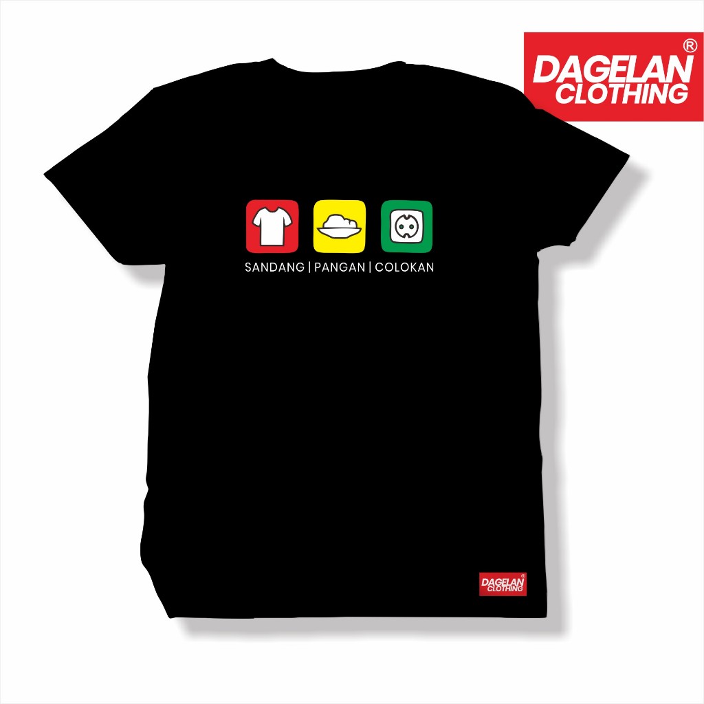 Kaos Ngapak Sandang Pangan Colokan Dagelan Clothing Kaos Distro Kata Jawa Viral Katun Hitam