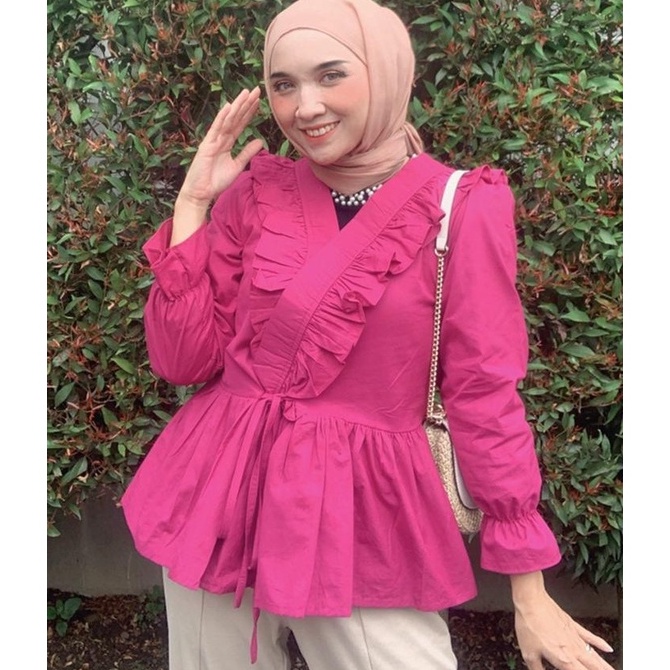 Pasti Irit  RX FASHION  ZELDA BLOUSE KATUN TWISTCONE  FASHION WANITA MUSLIM  PN