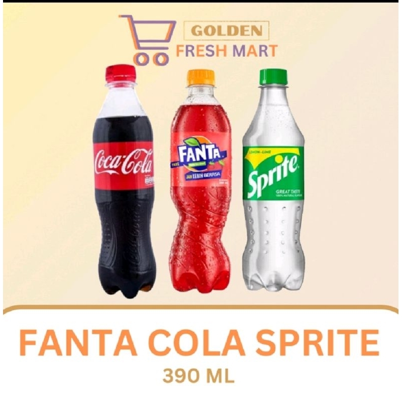 

MINUMAN SPRITE FANTA COC-COLA ISI 390ML