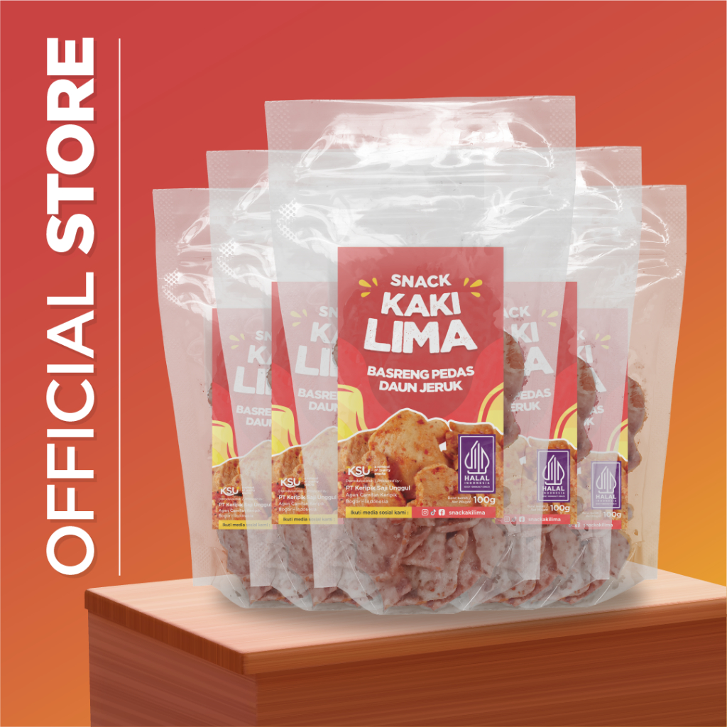 

( Bundle 5 pcs ) Basreng Pedas Daun Jeruk 100g