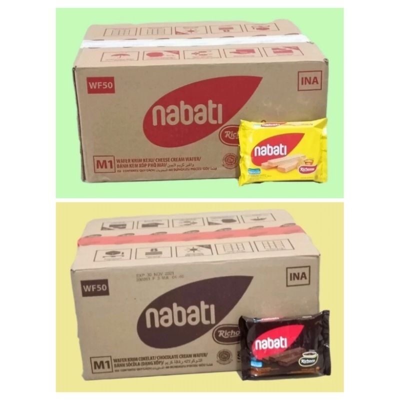 

NABATI wafer coklat/keju 39gr 1 dus isi 60pcs