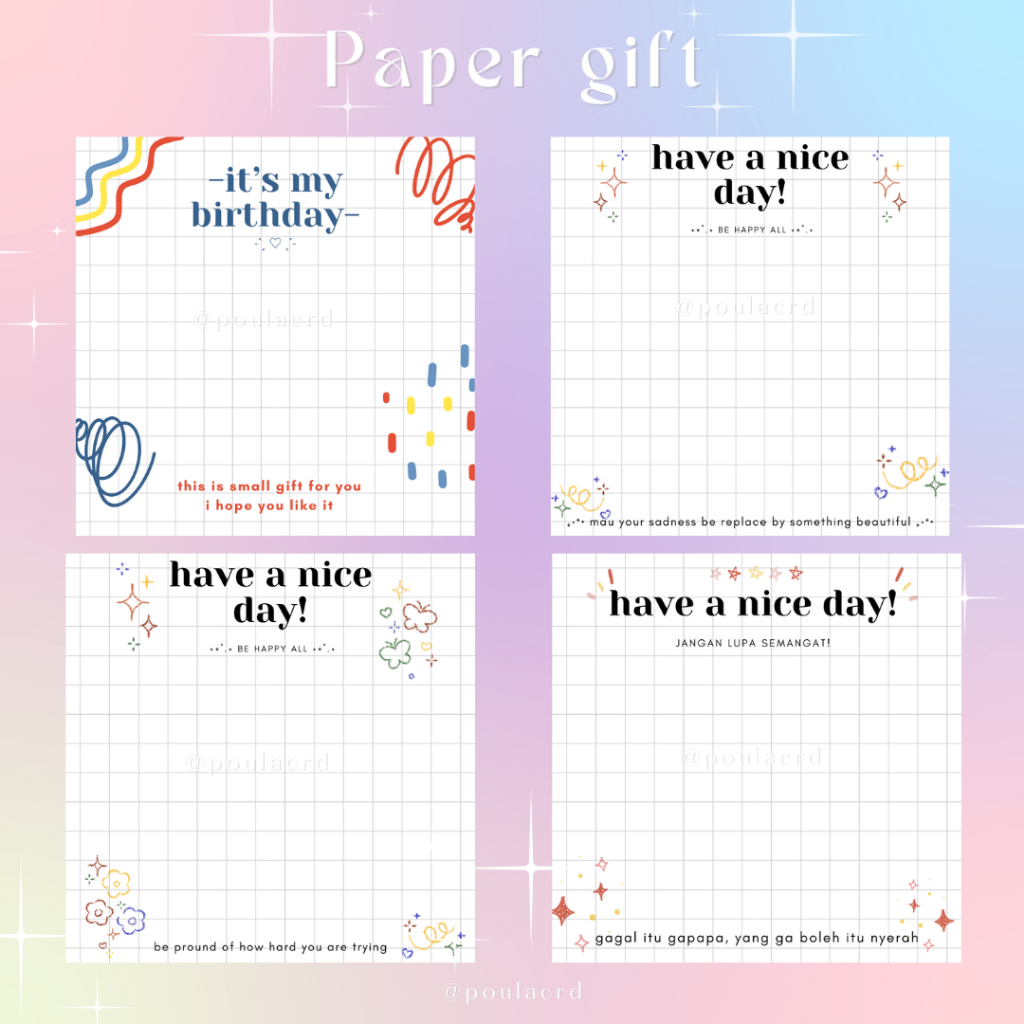 

Alas kertas mini gift cute + free plastik