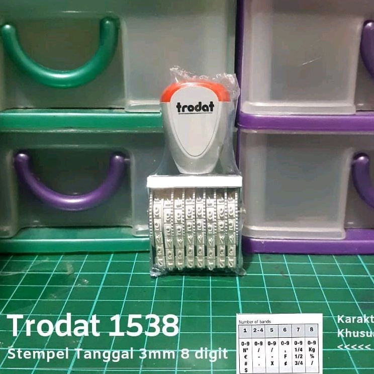 

Stempel Angka Manual 8 Digit 3mm 4mm 5mm Trodat 1538 1548 1558