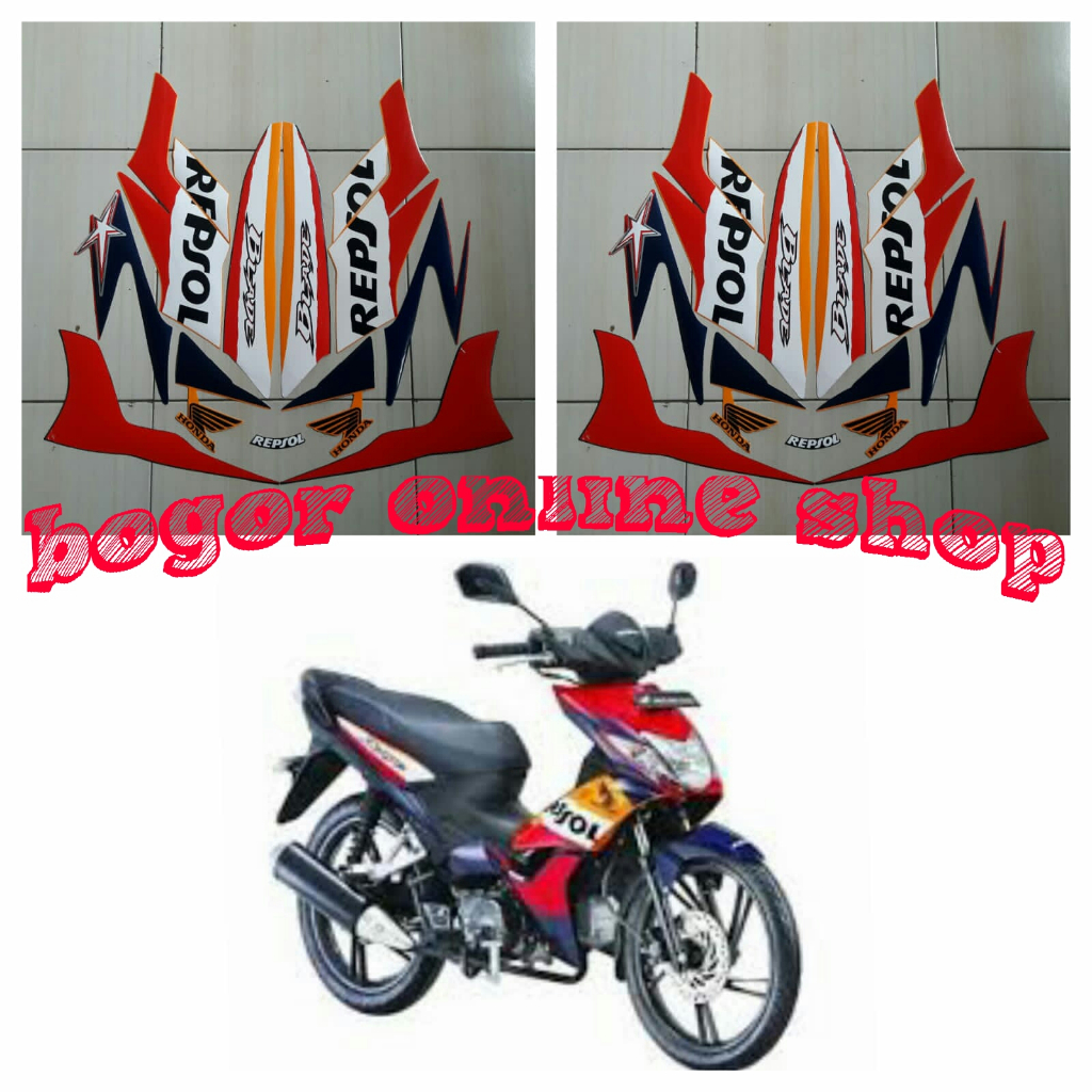 sticker motor honda blade repsol 2009
