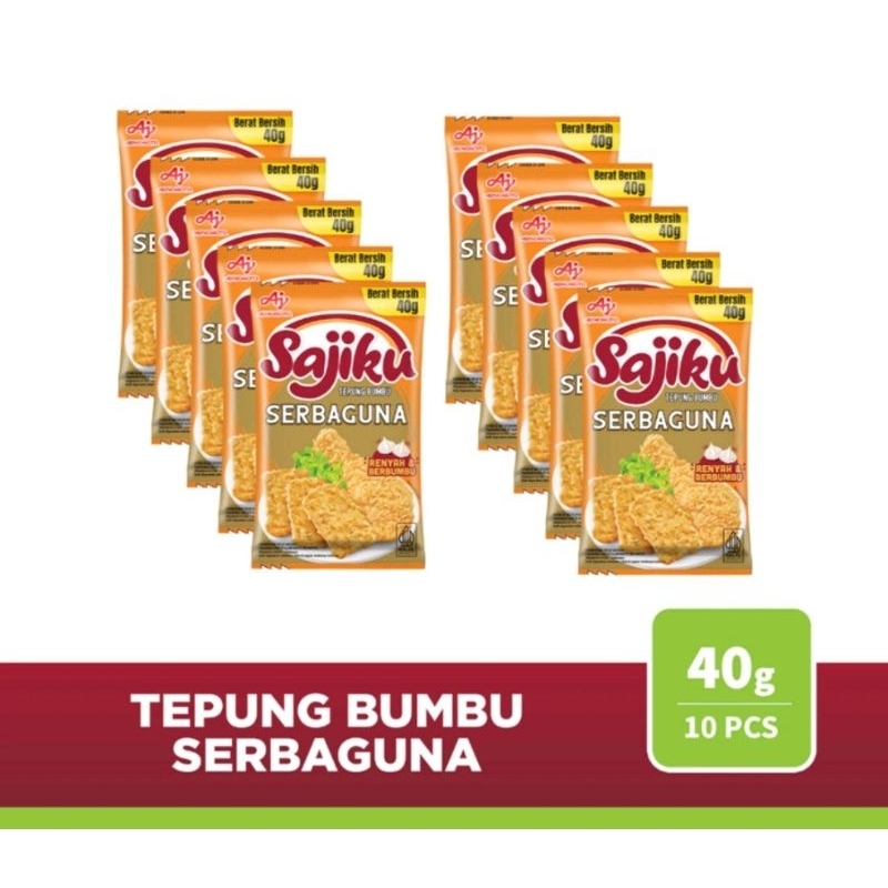 

Sajiku Tepung Bumbu Serba Guna Sachet 40gr (10 Pcs)