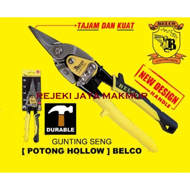 

Gunting Seng Gunting Baja Ringan Gunting Holow Gunting Plat 10" BELCO Tajam Heavy Duty