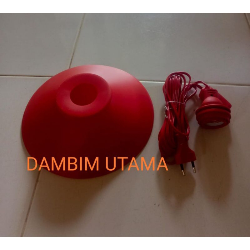 Kap Lampu Komplit + Kabel dan Fitting saklar