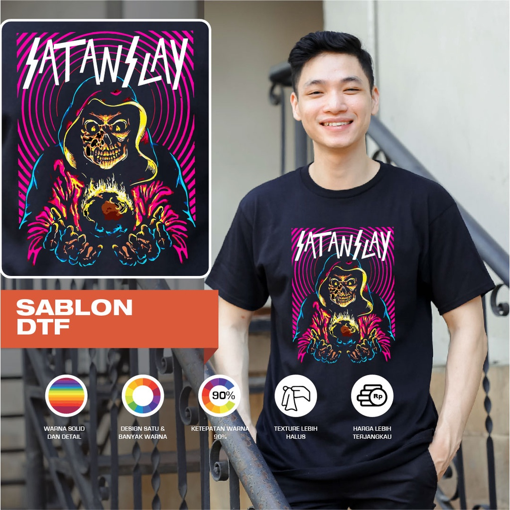 Kaos Custom Satuan Sablon DTF New States Apparel Premium Lengan Pendek