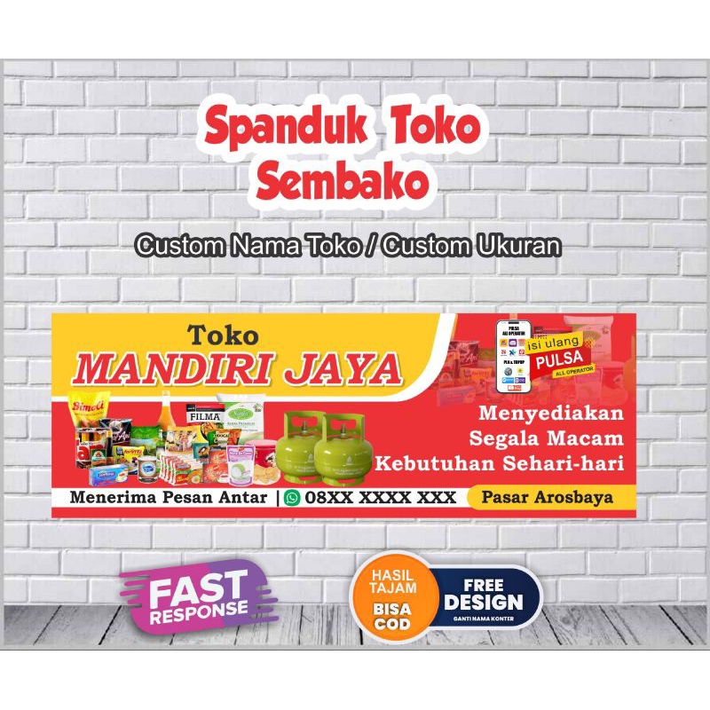 Spanduk / Baner Toko sembako custom