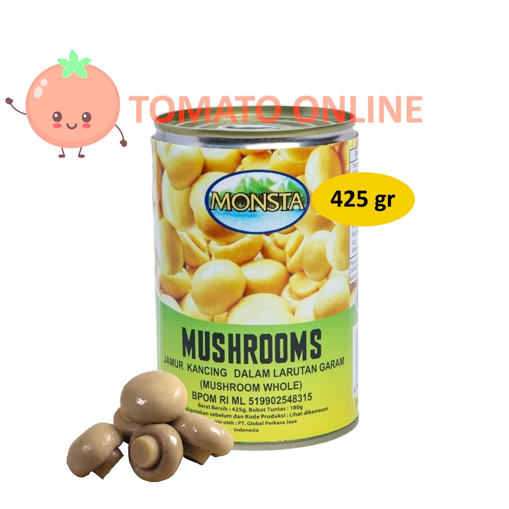 

Monsta / Moku Mushroom Jamur Kancing Champignon Kaleng / 425 gram gr G 425gr