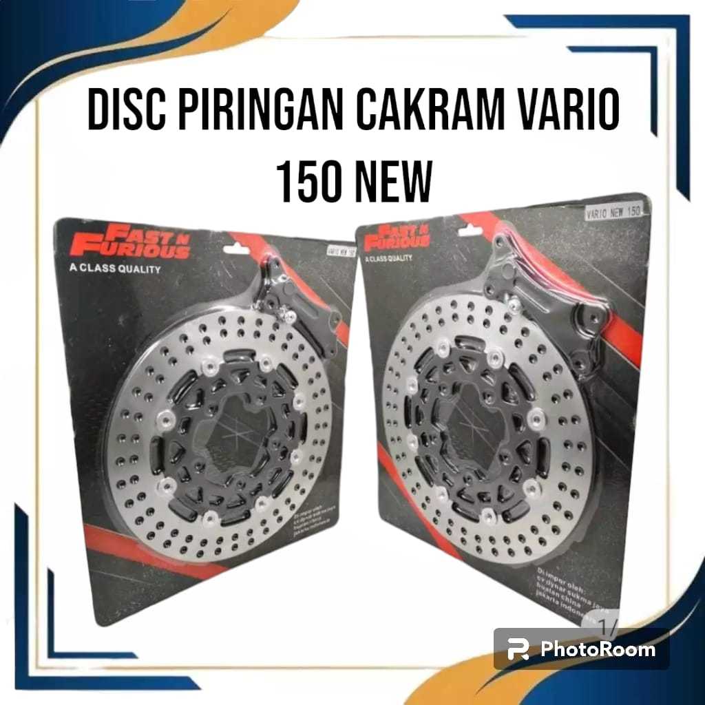 Disc Brake Piringan Depan Fast & Farious Lebar 260mm Vario 150 New Lubang 5 Set Breket
