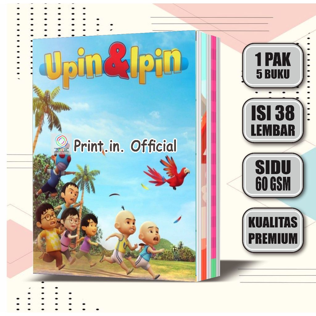 

Buku Tulis Custom Upin dan Ipin 38 Lembar / Buku Tulis Sekolah