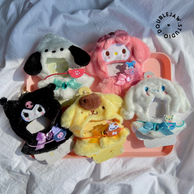 [ READY STOCK ] CAPE SANRIO DOLL 10CM KUROMI MY MELODY POMPOMPURIN CINNAMOROLL HELLO KITTY POCHACCO 