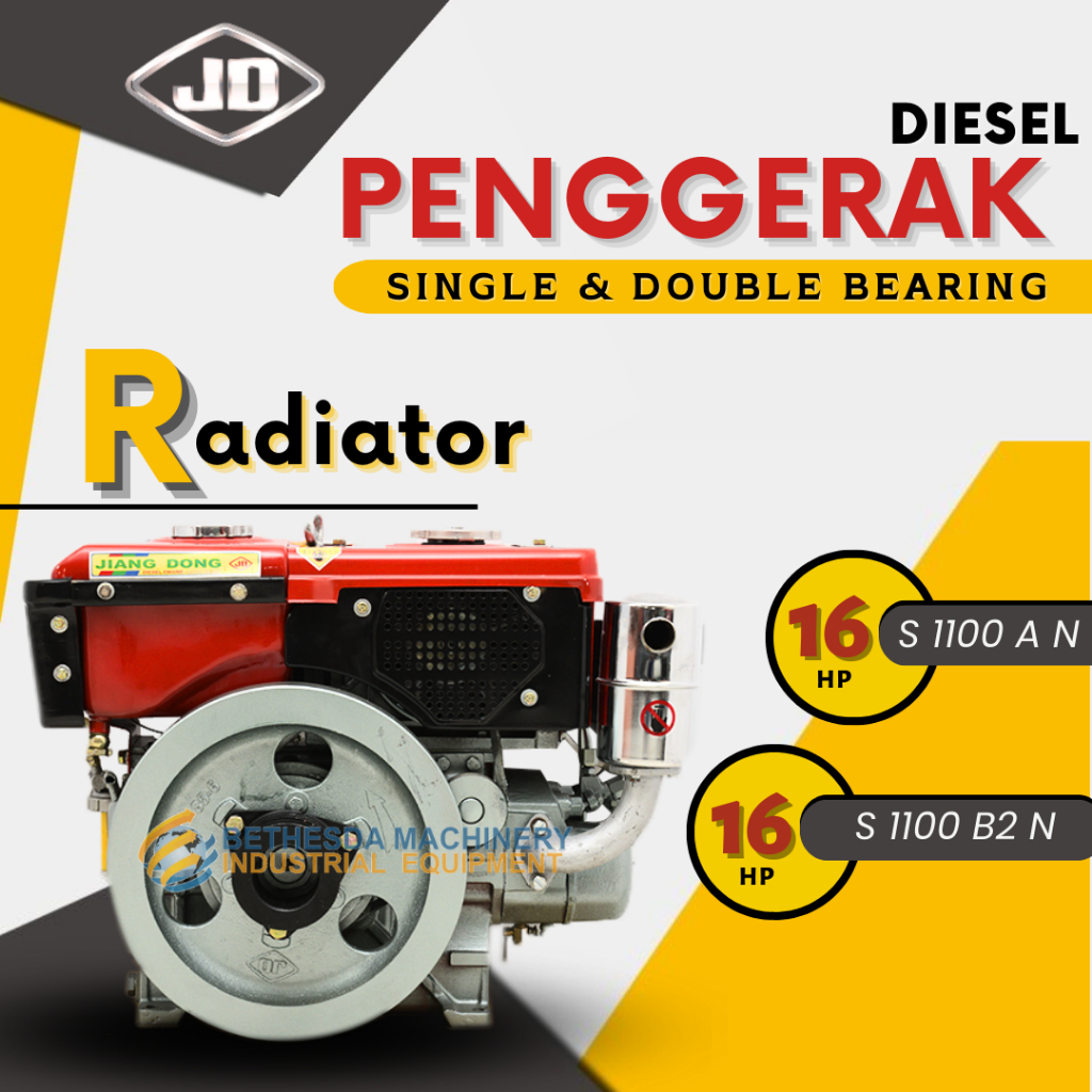 mesin diesel penggerak 16 Pk radiator Jiangdong S1100 single double