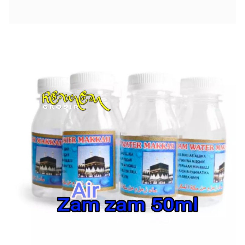 

air zam zam dalam kemasan 50ml oleh oleh haji dan umroh