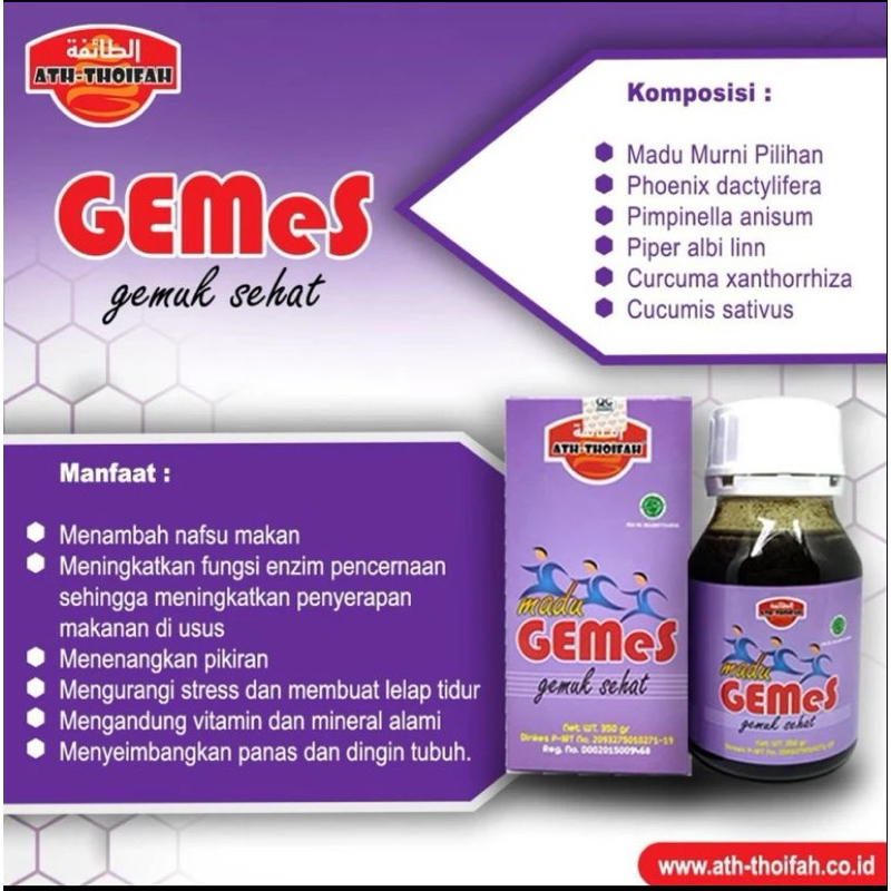 

Madu Gemes Ath Thoifah - Madu Gemuk Sehat - Madu Penggemuk Badan - Madu Gemuk Badan