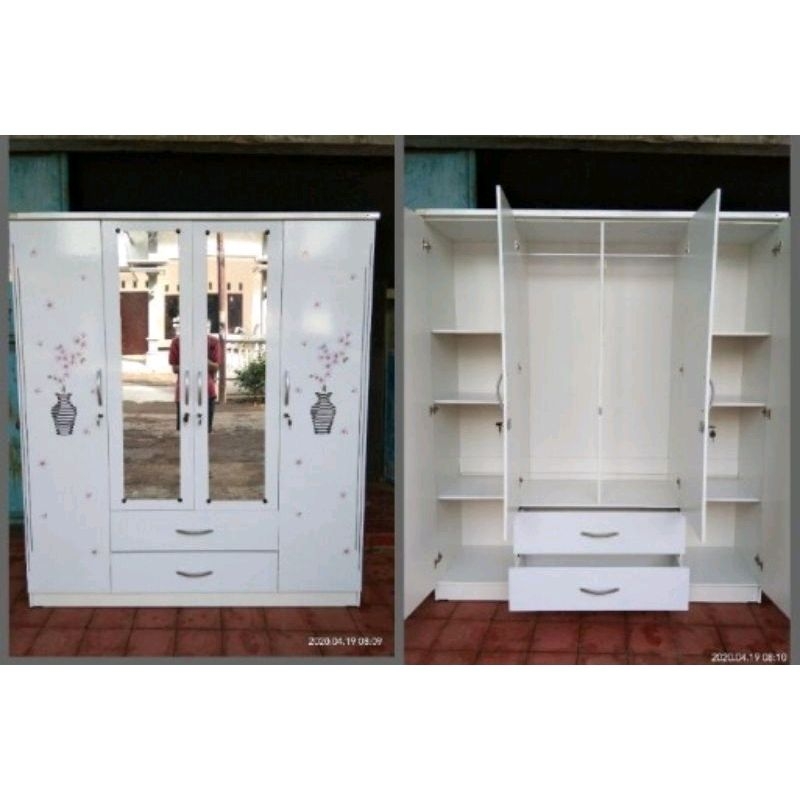 lemari 4 pintu x-tra laci by mebel Sumber Harapan  ( lemari , lemari pakaian.  lemari 2p lemari 3p ,