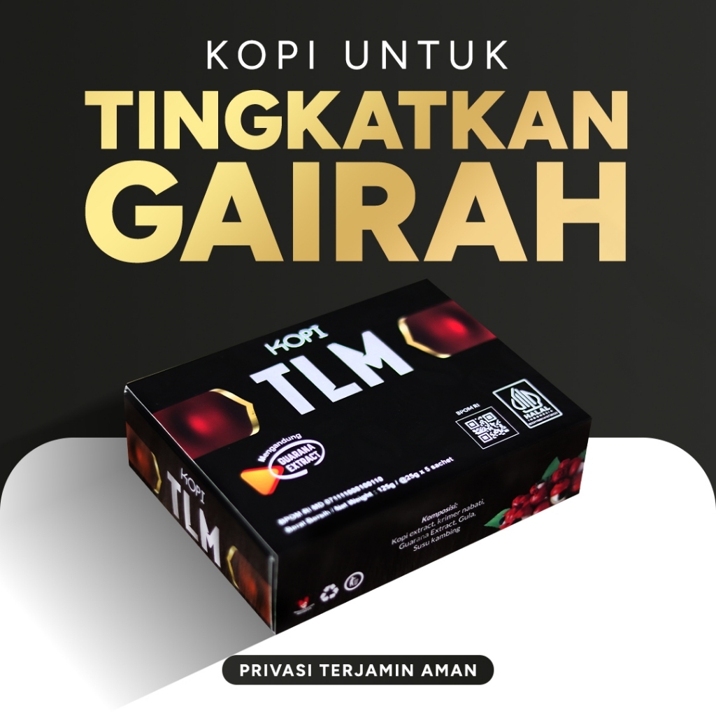 

Kopi TLM Kopi Kuat Pria & Wanita Tingkatkan Gairah & Stamina Tahan Lama
