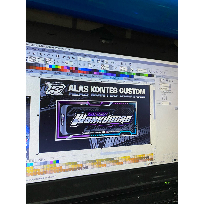 BANNER CUSTOM ORDER ALAS KONTES istimewa bahan serat full tebal free desain