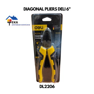 Tang Potong Kawat DELI 6" Inch Diagonal Cutting Nippers Pliers EKA