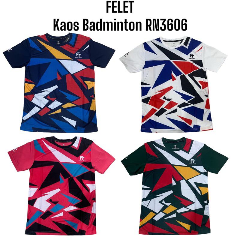 Kaos Badminton Olahraga Felet RN3606 Original
