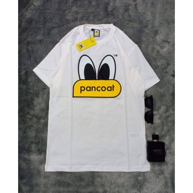 KAOS DISTRO PANCOAT PUTIH MOTIP MATA  PRIA / BAJU PANCOAT ORIGINAL / T-SHIRT PANCOAT UNISEX