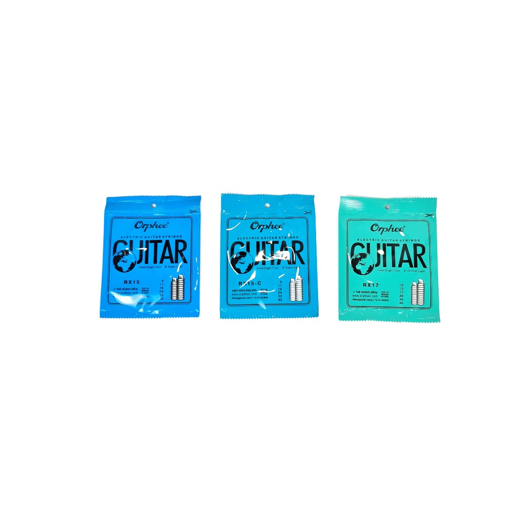 Senar Gitar Elektrik Merk Orphee Ukuran 0.09 0.10 0.11 0.12 1 Set Bonus Pick RX15 RX15-C RX17 Murah 