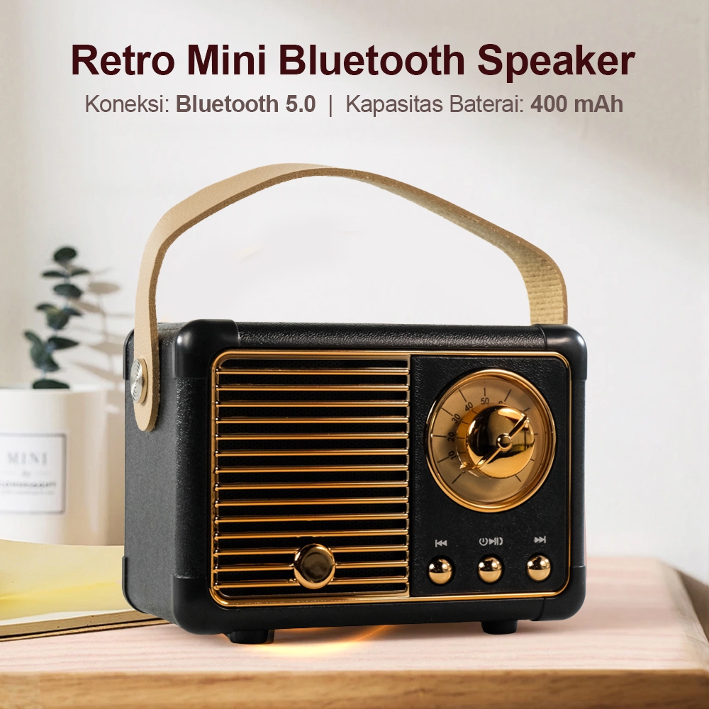 Mini Bluetooth Speaker Retro Vintage Radio Portable