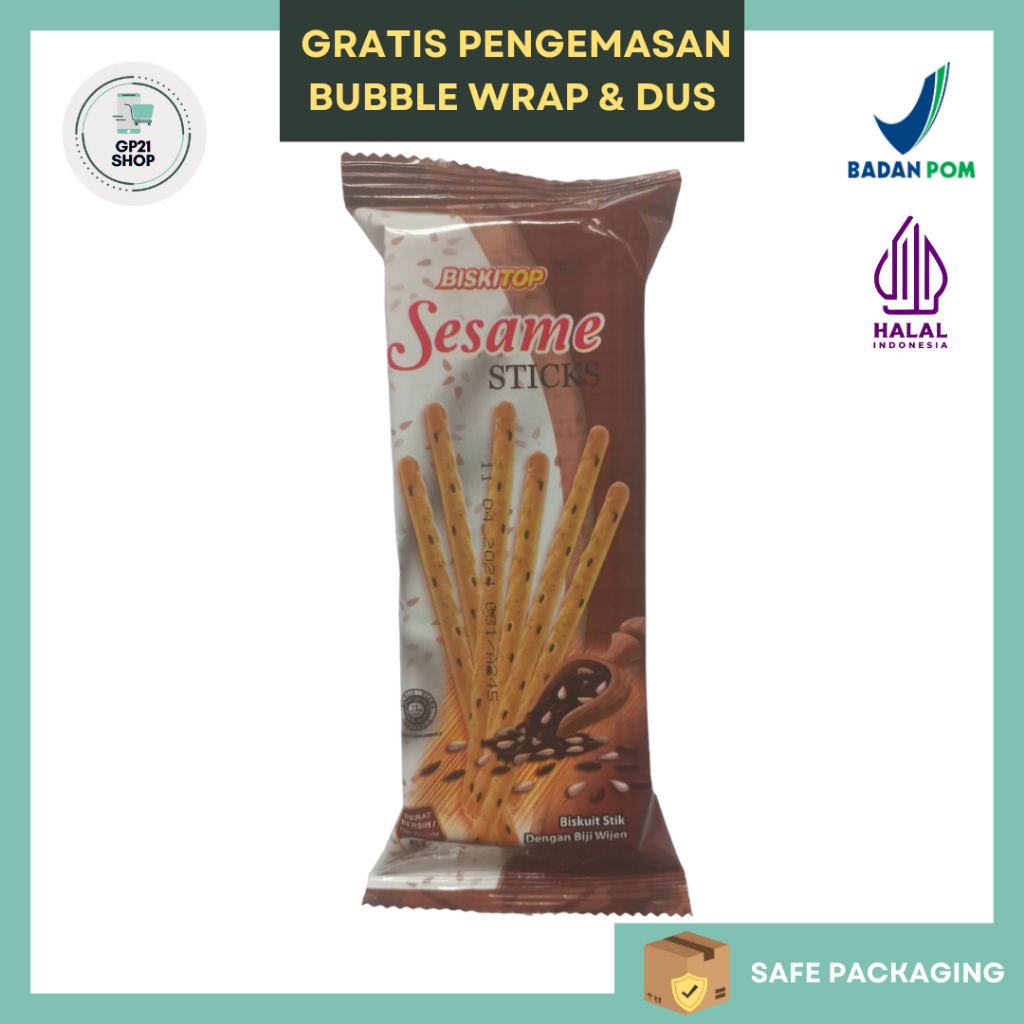 

Biskitop Sesame Sticks 50gr - Biskuit Stik Snack Cemilan Murah Enak