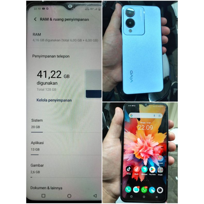 VIVO Y17S RAM 6+6 GB / ROM 128 GB (BARU PAKAI 3 BULAN)