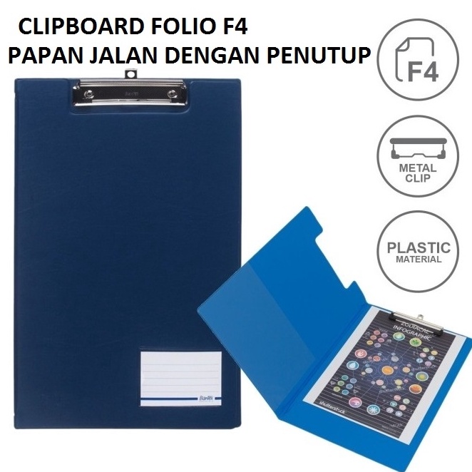 

Super Testimoni Bantex Clipboard Papan Jalan Model Cover Penutup Size Folio