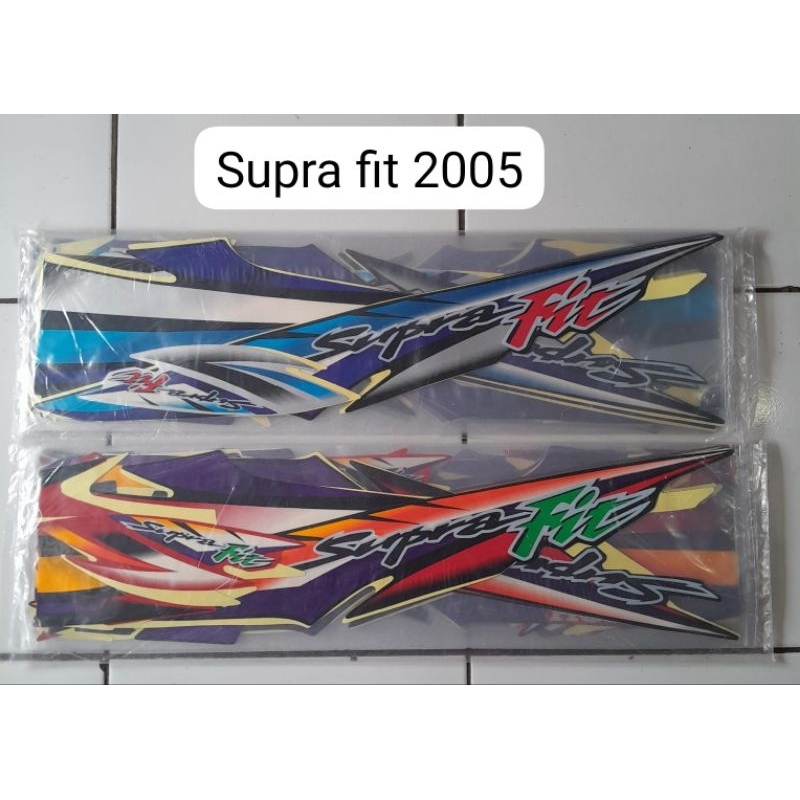 Striping ori Supra fit 2004 stiker standar Honda Supra fit 2005 full body