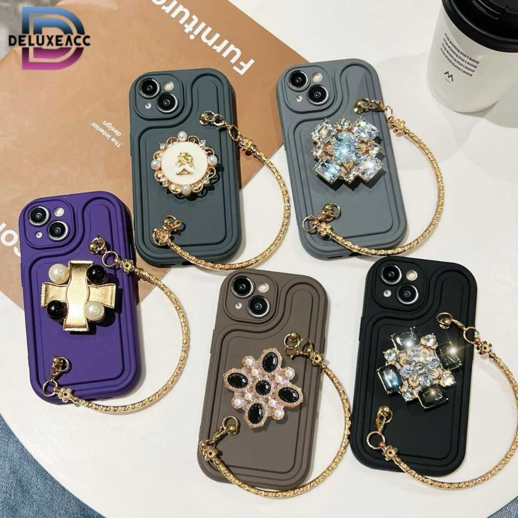 GC92 Silikon case casing mugelo pop stand  bag holder gold for OPPO 12F A57 2022 A77S A58 4G A71 A74