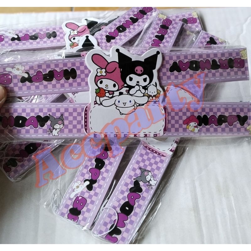 Topi Lingkar Ulang Tahun Kuromi / Topi Koboy / Topi Ulang Tahun