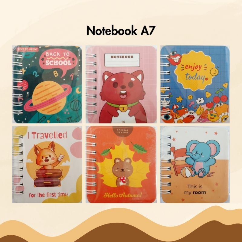

Notebook Ring A7 Hard Cover Buku Tulis Spiral To Do List Diary Catatan Agenda Note A7