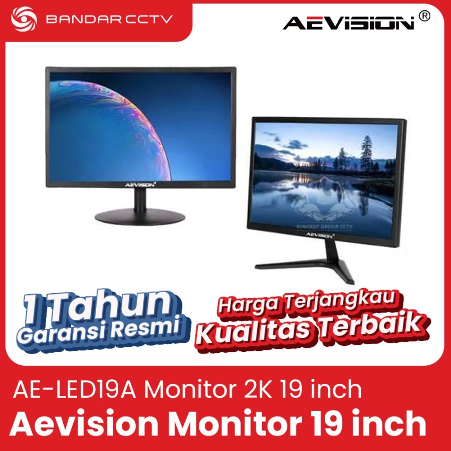 Aevision Monitor 19 Inch: AE LED19A 2K - Performa Terbaik