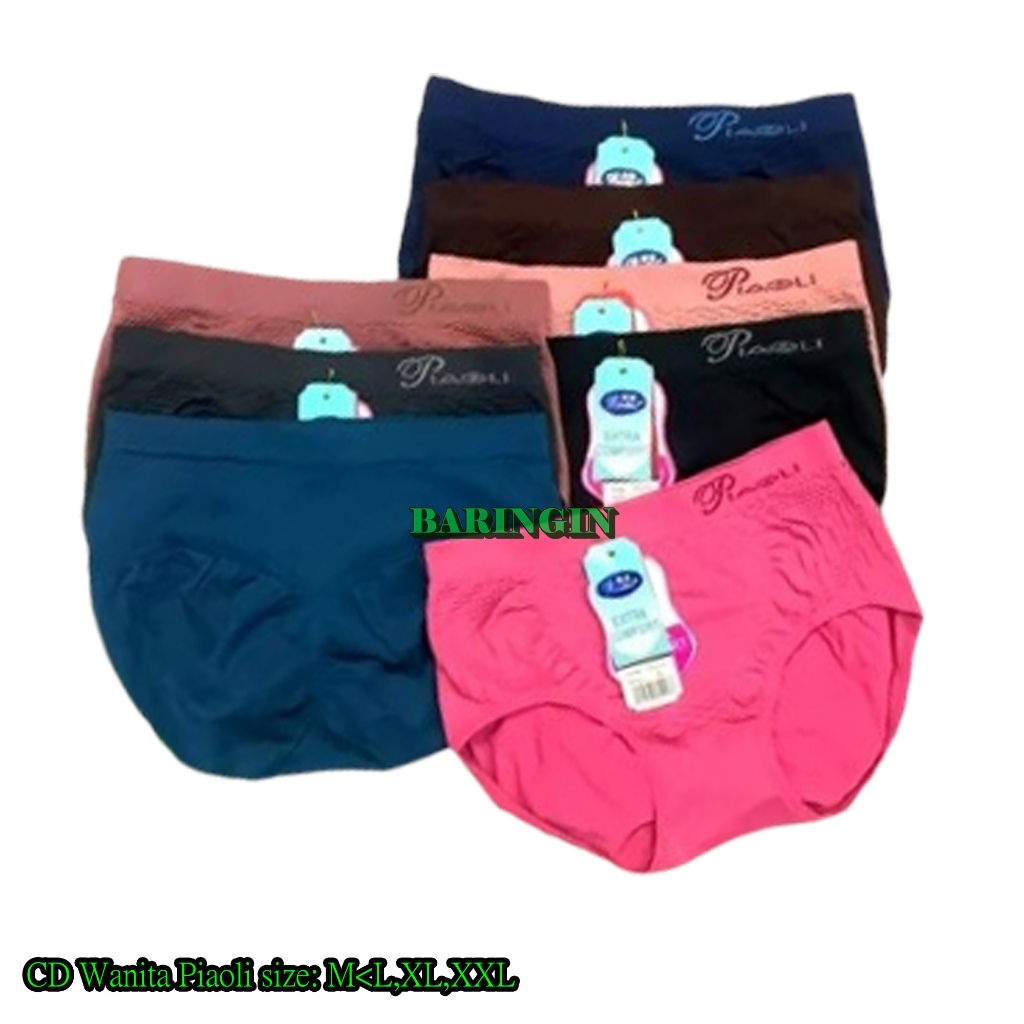 PAKET 6 PCS -Celana Dalam Wanita Dewasa PIAOLI757-CD Perempuan Dewasa-Bahan Rajut-Lembut Dan Nyaman