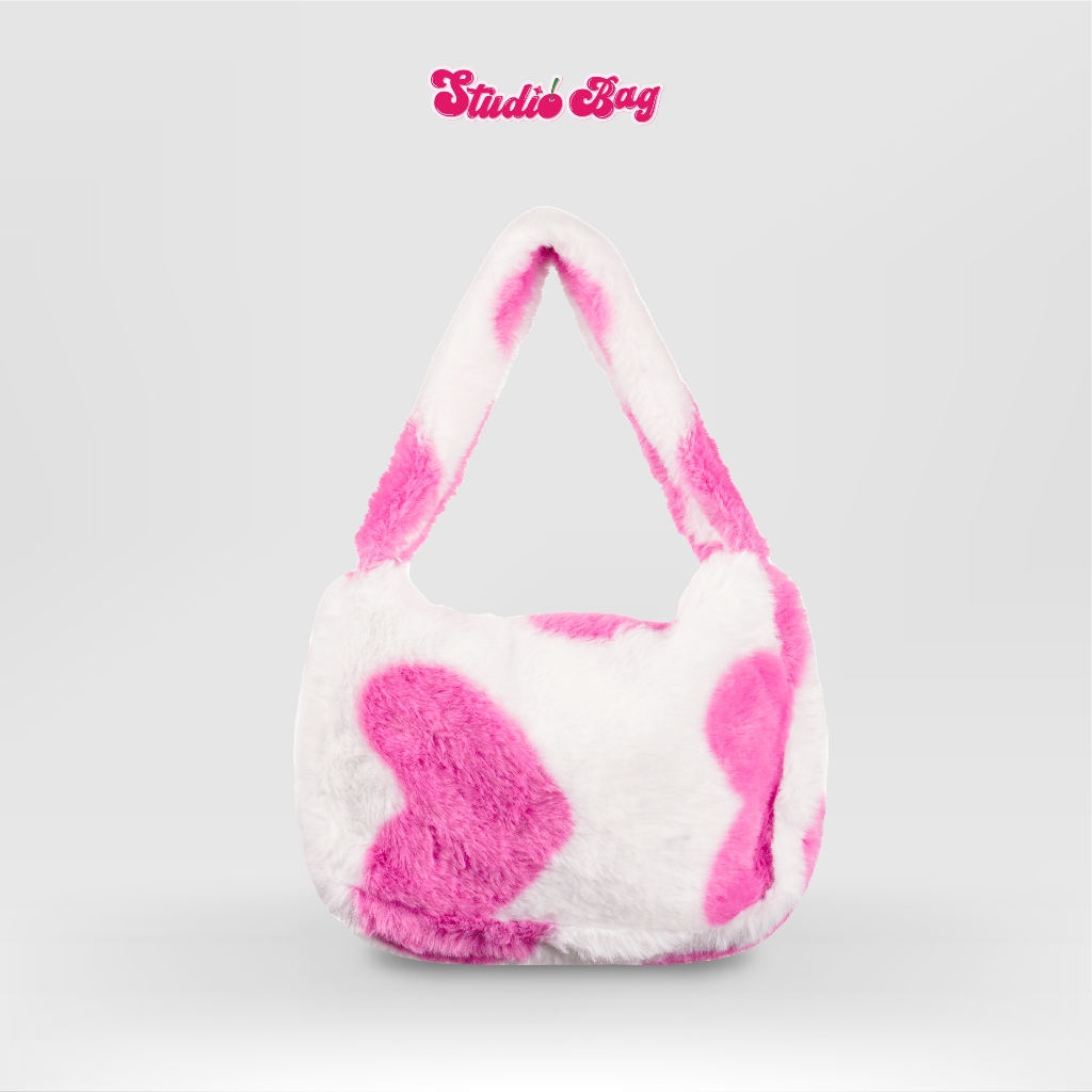 STUDIOBAG - DOVEY Tas Bulu Tas Bahu Wanita Shoulder Bag Cewek Hand Bag Fluffy Bag Fur Bag Korea Styl