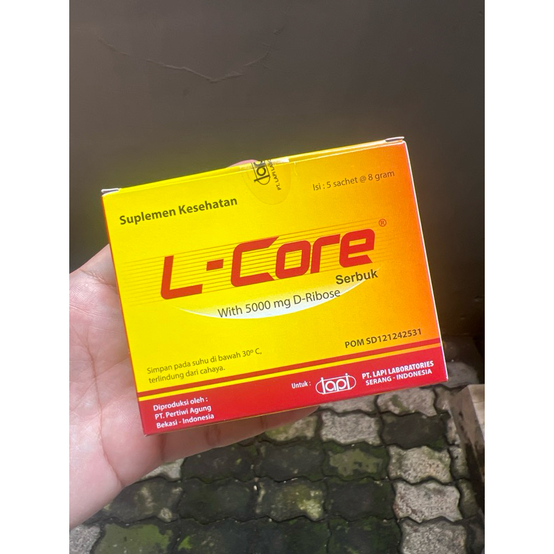 L-CORE 5000 MG D-RIBOSE Sachet - Suplemen Untuk Pemulihan Kesehatan Isi 5 Sachet