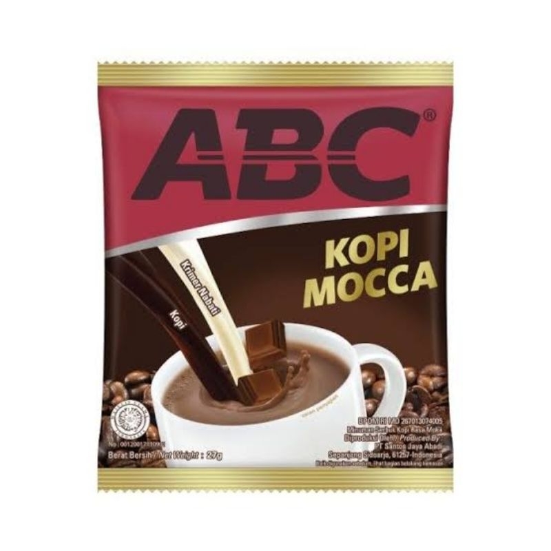 

Kopi ABC Mocca 1 Renceng / 10 Sachet