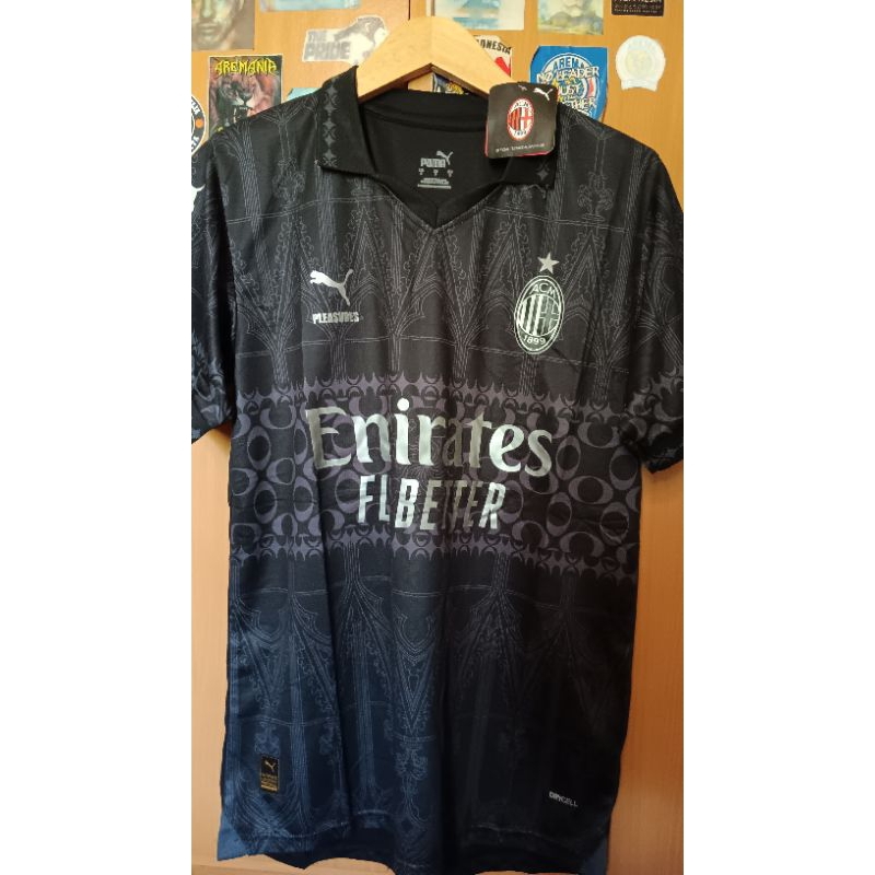 jersey AC Milan 4th pleasures hitam Grade Ori