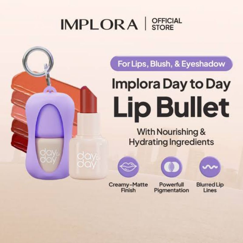 Implora Keychain Lip Bullet Lipstick / Lipstik ORI