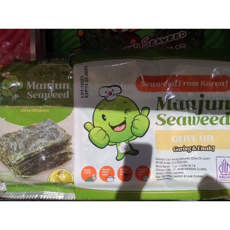 

Manjun Seaweed Olive Oil/Premium Original Corn Oil Laver/Bamboo Salt