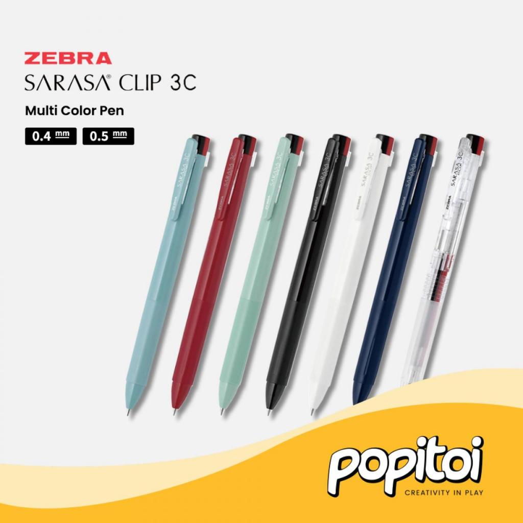 

Zebra Sarasa Clip 3C Multi Color Gel Pen 0.4 0.5 mm Pulpen
