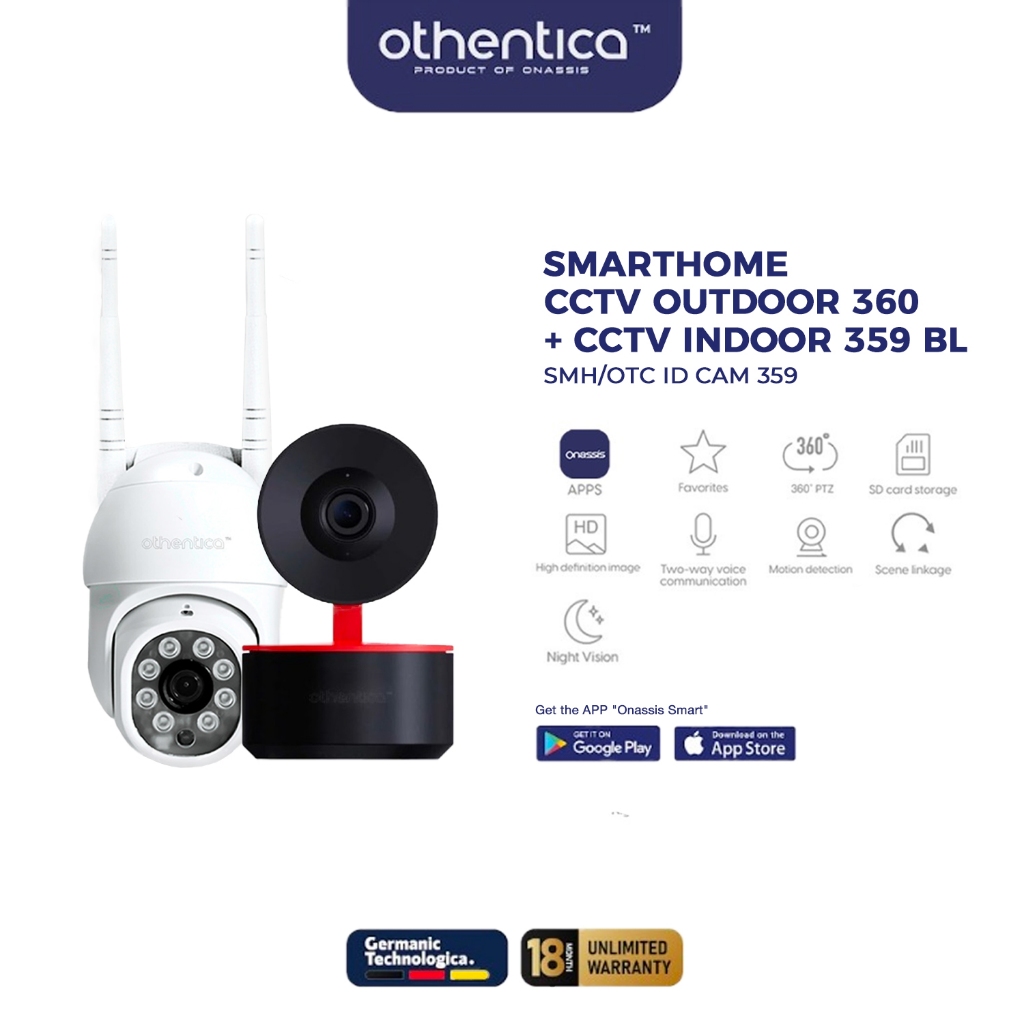 Othentica Smart Bundling CCTV Outdoor 360 WH + CCTV Indoor 359 BL