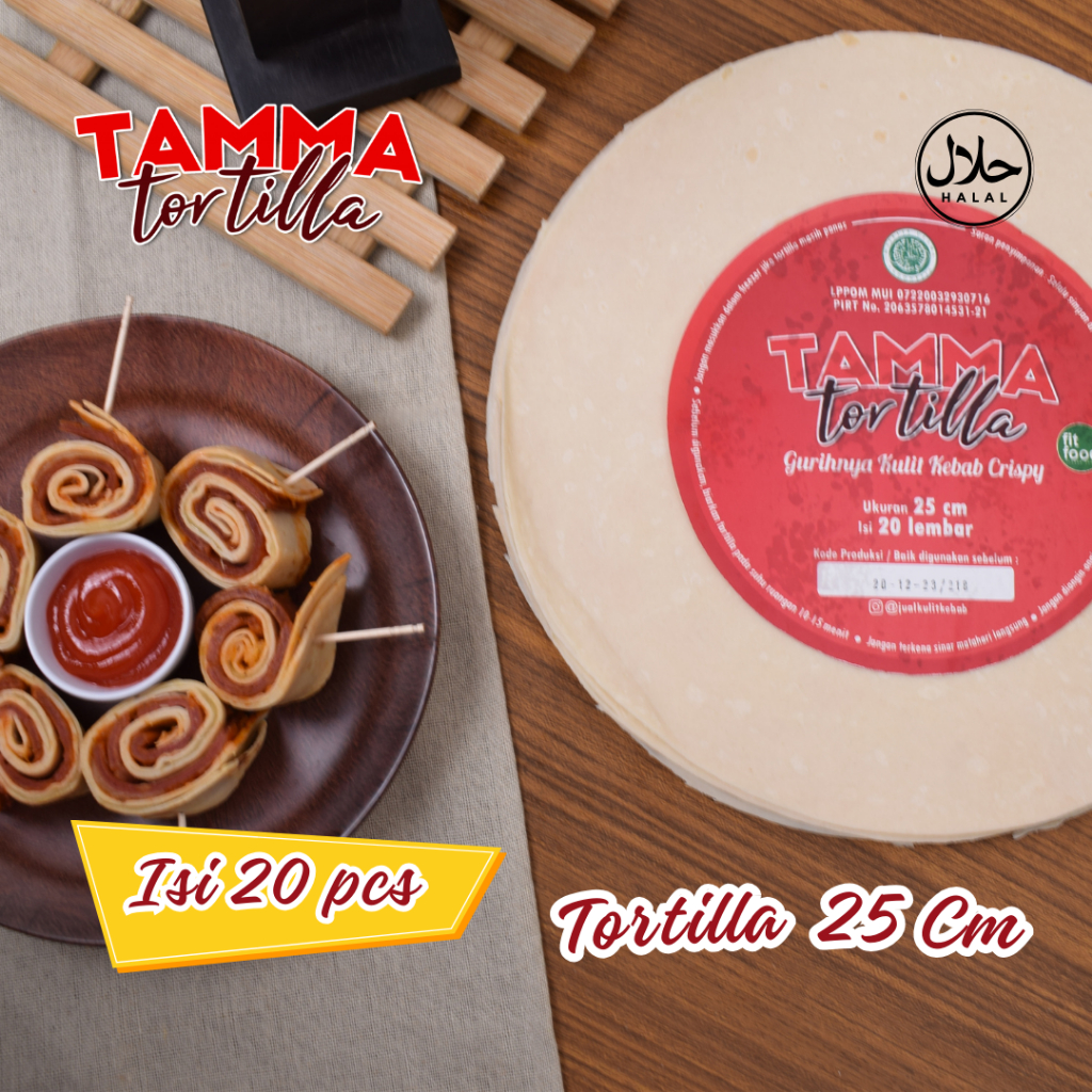 

TORTILLA TAMMA Besar 25 Cm Kulit Kebab isi 20 Pcs