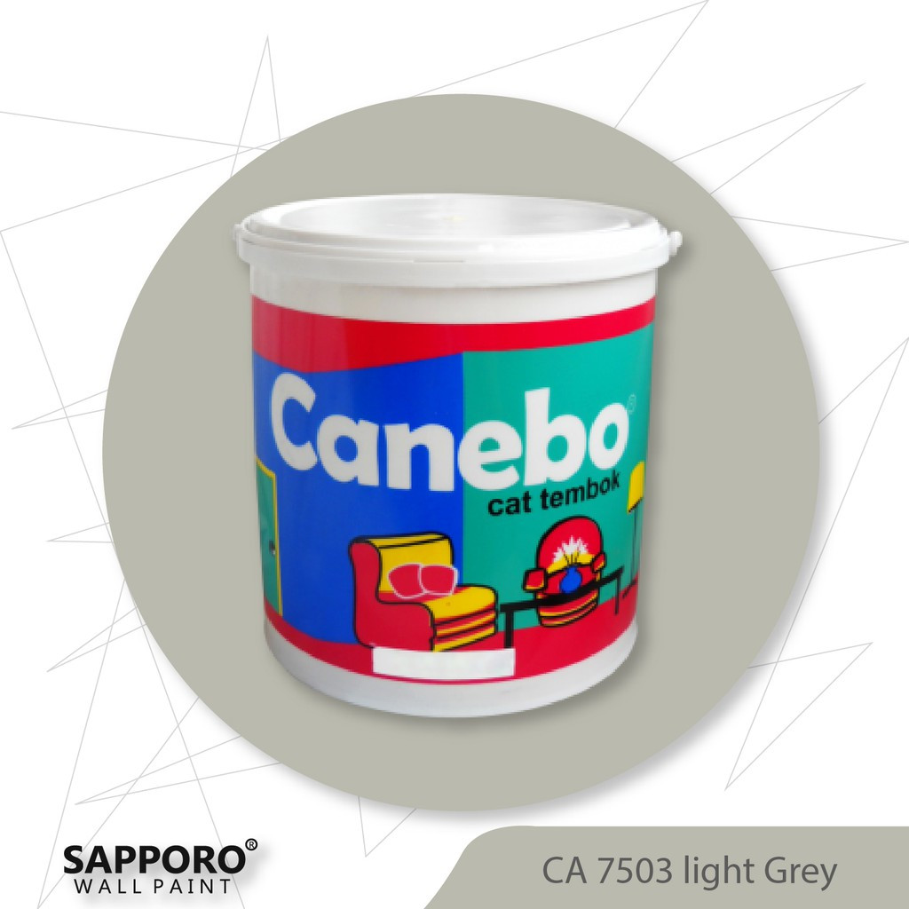 Cat Tembok Canebo Abu Muda Light Grey 5KG Cat Tembok Terbaik Termurah