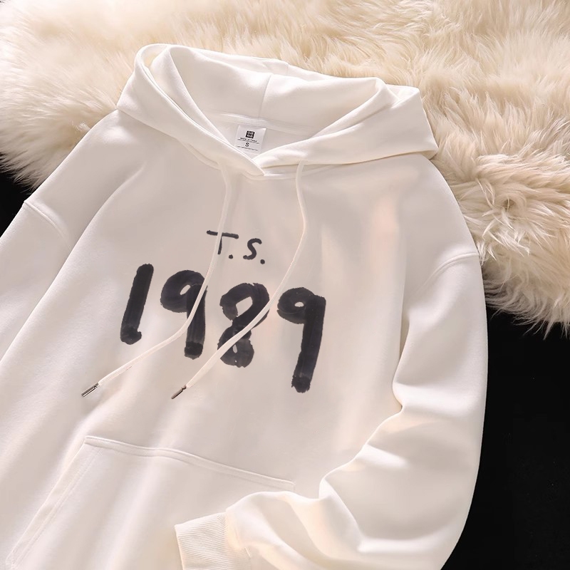 XiaoZhaiNv Hoodie Wanita Korea hoodie oversize hoodie kece tebal sweater hoodie | hoodie putih Taylo