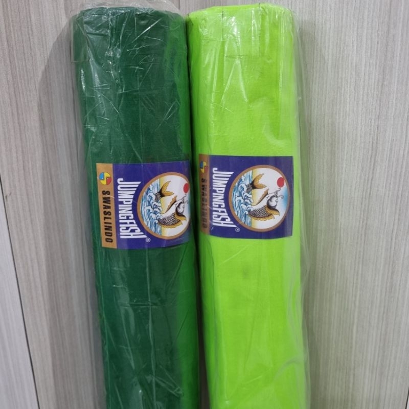 GRosir Kain Bahan Spanduk Tetoron Jumping Fish (Harga per Rol)