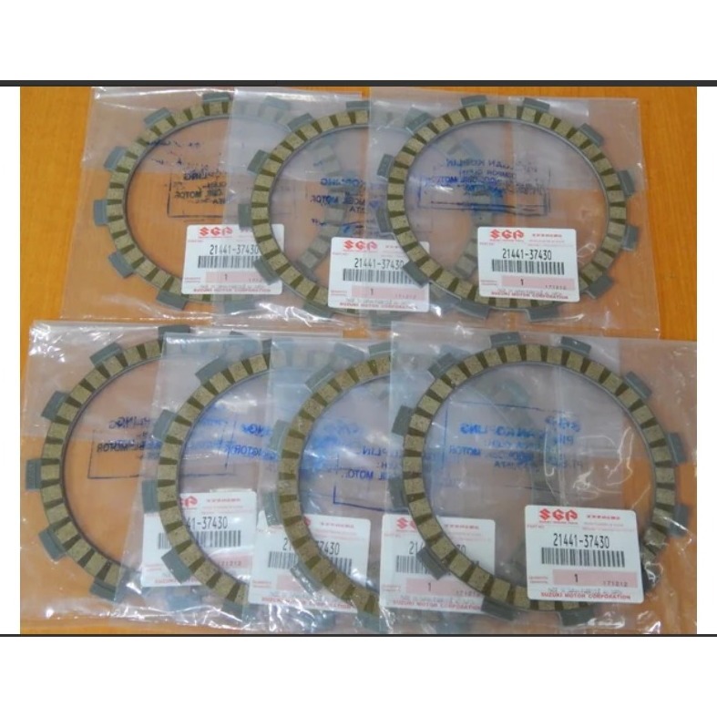 Suzuki GSX750F Katana Clutch Drive Plate Kampas Kopling Set 8 pcs PN 21441-37430 21442-37401